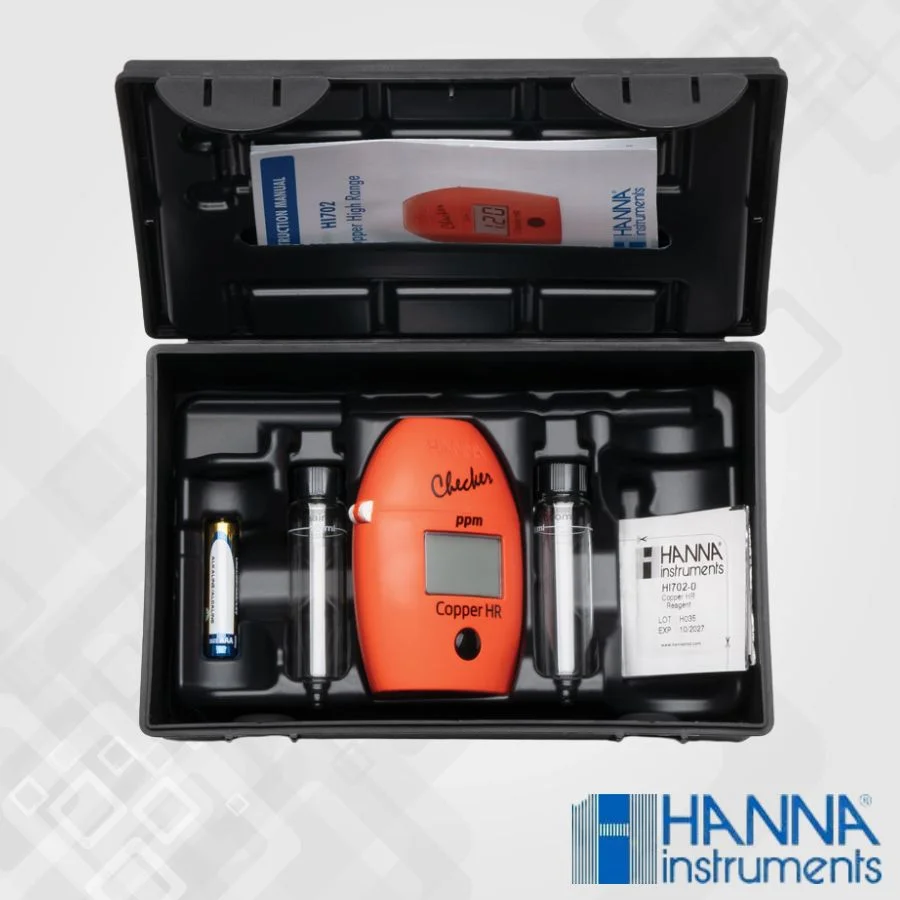 Hanna Checker HC HI702 til høje kobberniveauer i ferskvand (0,00 til 5,00 mg/l)